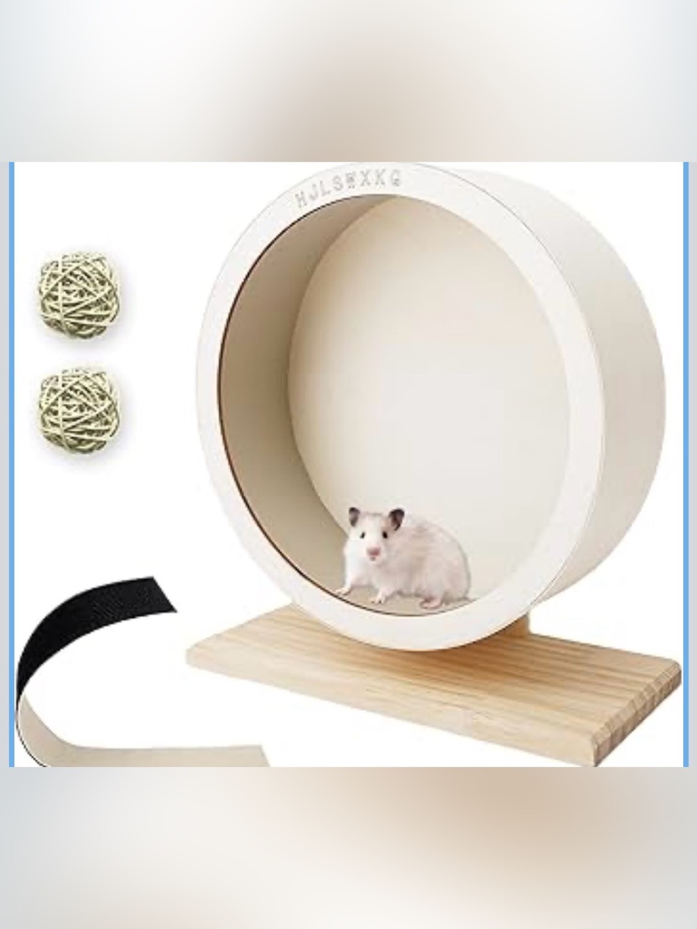 11.42 inch Silent Wooden Hamster Wheel with Removable Track Waterproof Anti-Slip